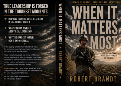 Full paperback cover spread for When It Matters Most, showing the back cover, spine, and front cover.